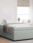 vidaXL Рамка за легло Светлосиво 120 x 190 cm текстил