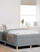 vidaXL Рамка за легло Светлосиво 120 x 190 cm текстил