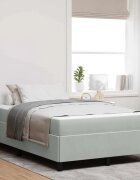 vidaXL Рамка за легло Светлосиво 120 x 190 cm текстил