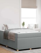 vidaXL Рамка за легло Светлосиво 120 x 200 cm текстил