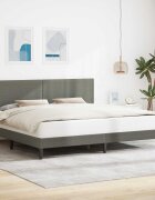 vidaXL Рамка за легло Светлосиво 200 x 200 cm Кордюрова тъкан