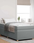 vidaXL Рамка за легло Светлосиво 80 x 200 cm текстил