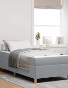 vidaXL Рамка за легло Светлосиво 80 x 200 cm текстил