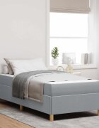 vidaXL Рамка за легло Светлосиво 90 x 190 cm текстил