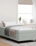vidaXL Рамка за легло Светлосиво 90 x 200 cm текстил