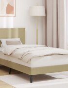 vidaXL Рамка за легло Светлозелено сиво 90 x 200 cm Кордюрова тъкан