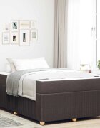 vidaXL Рамка за легло Тъмен кафяв 120 x 190 cm текстил
