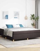 vidaXL Рамка за легло Тъмен кафяв 180 x 200 cm текстил