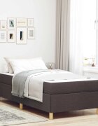 vidaXL Рамка за легло Тъмен кафяв 90 x 190 cm текстил