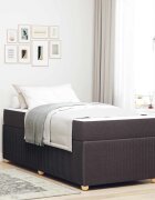 vidaXL Рамка за легло Тъмен кафяв 90 x 200 cm текстил