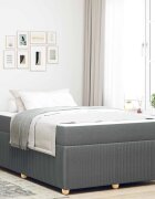 vidaXL Рамка за легло Тъмен сив 120 x 190 cm текстил