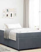 vidaXL Рамка за легло Тъмен сив 120 x 190 cm текстил