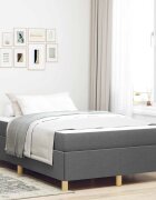 vidaXL Рамка за легло Тъмен сив 120 x 190 cm текстил