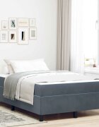 vidaXL Рамка за легло Тъмен сив 120 x 190 cm текстил