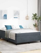 vidaXL Рамка за легло Тъмен сив 160 x 200 cm текстил