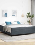 vidaXL Рамка за легло Тъмен сив 180 x 200 cm текстил