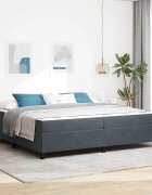 vidaXL Рамка за легло Тъмен сив 200 x 200 cm текстил