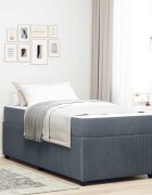vidaXL Рамка за легло Тъмен сив 80 x 200 cm текстил