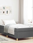 vidaXL Рамка за легло Тъмен сив 90 x 190 cm текстил