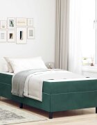 vidaXL Рамка за легло Тъмен зелен 100 x 200 cm текстил