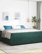 vidaXL Рамка за легло Тъмен зелен 200 x 200 cm текстил