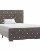 vidaXL Рамка за легло тъмносива кадифе 100x200 см