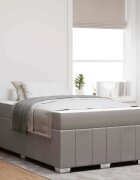 vidaXL Рамка за легло Таупе 120 x 200 cm текстил