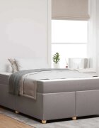vidaXL Рамка за легло Таупе 120 x 200 cm текстил