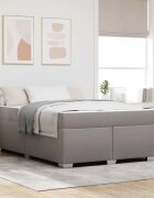 vidaXL Рамка за легло Таупе 160 x 200 cm текстил