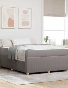 vidaXL Рамка за легло Таупе 160 x 200 cm текстил