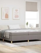 vidaXL Рамка за легло Таупе 200 x 200 cm текстил