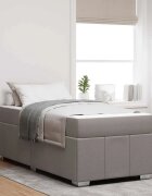 vidaXL Рамка за легло Таупе 90 x 200 cm текстил