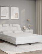 vidaXL Рамка за легло Viana без матрак бяла 120x200 см изкуствена кожа