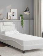 vidaXL Рамка за легло Viana без матрак бяла 80x200 см изкуствена кожа