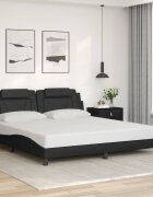 vidaXL Рамка за легло Viana без матрак черна 180x200 см изкуствена кожа