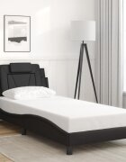 vidaXL Рамка за легло Viana без матрак черна 80x200 см изкуствена кожа