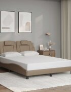 vidaXL Рамка за легло Viana без матрак капучино 120x200 см изкуствена кожа