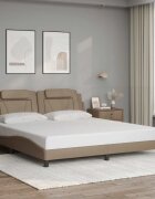 vidaXL Рамка за легло Viana без матрак капучино 180x200 см изкуствена кожа