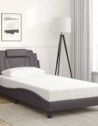 vidaXL Рамка за легло Viana без матрак сива 100x200 см изкуствена кожа