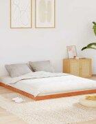 vidaXL Рамка за легло восъчнокафяв 150x200 см борово дърво масив