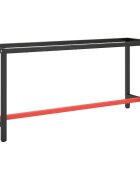 vidaXL Рамка за работна маса матово черно и червено 170x50x79 см метал
