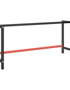 vidaXL Рамка за работна маса матово черно и червено 180x57x79 см метал