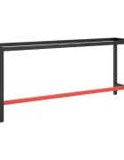 vidaXL Рамка за работна маса матово черно и червено 190x50x79 см метал