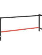 vidaXL Рамка за работна маса матово черно и червено 220x57x79 см метал