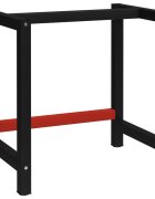 vidaXL Рамка за работна маса метал 80x57x79 см черно и червено