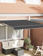 vidaXL Рамка за сенник Антрацит 300 x 250 cm Полиестер с PU покритие