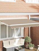 vidaXL Рамка за сенник Бежово 350 x 200 cm Полиестер с PU покритие