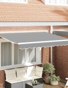 vidaXL Рамка за сенник Бяло 3 x 2 m Метал