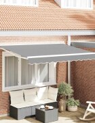 vidaXL Рамка за сенник Бяло 3 x 2 m Метал