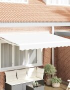 vidaXL Рамка за сенник Бяло 350 x 200 cm Полиестер с PU покритие
